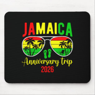 Tapis De Souris Voyage d'anniversaire en Jamaïque 2026 tenue coupl