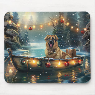 Tapis De Souris Voyage de fête de Noël du berger anatolien