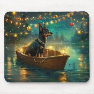 Tapis De Souris Voyage de Noël australien Kelpie