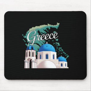 Tapis De Souris Voyage Europe Grèce Athènes Santorin Crète Grec