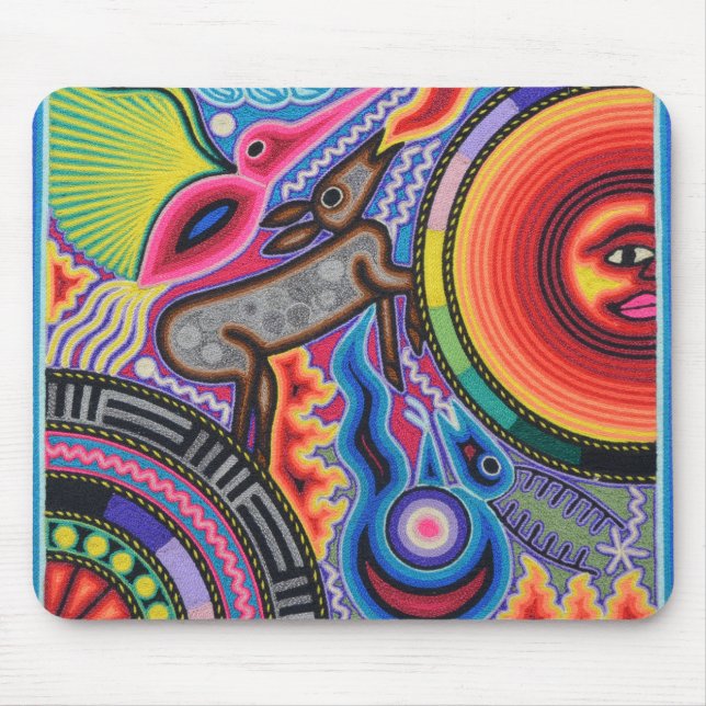 Tapis De Souris Voyage tribal maya mexicain de Boho d'art d'Oaxaca (Devant)