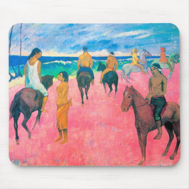 Tapis De Souris Voyageurs sur la plage, Gauguin (Devant)