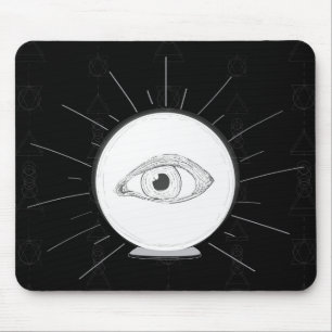 Tapis De Souris Voyante Œil de Voyant Boule de Cristal Ésotérique