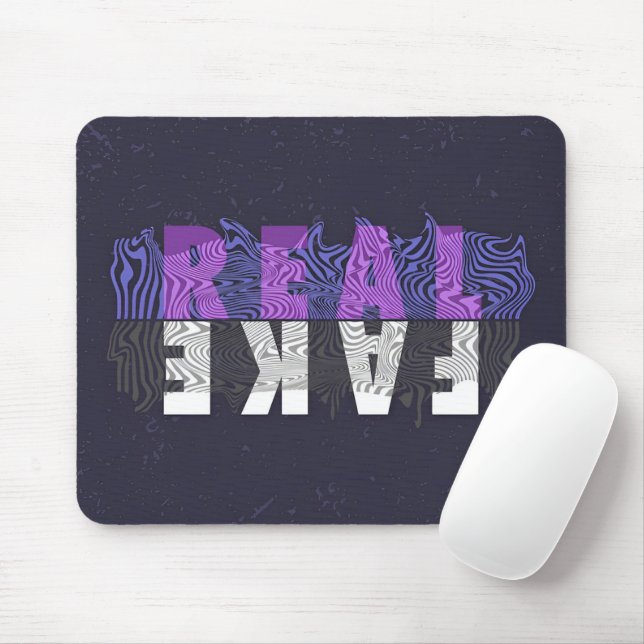 TAPIS DE SOURIS VRAI OU FAUX PAQUET DE SOURIS (Avec souris)