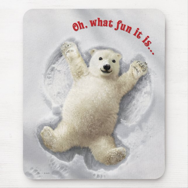 Tapis De Souris Vraiment grand ange de neige (Devant)