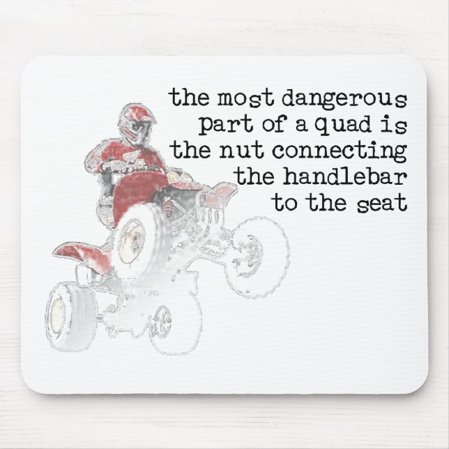 Tapis De Souris VTT Quad Nut Dangereux Hors Route Mousepad (Devant)