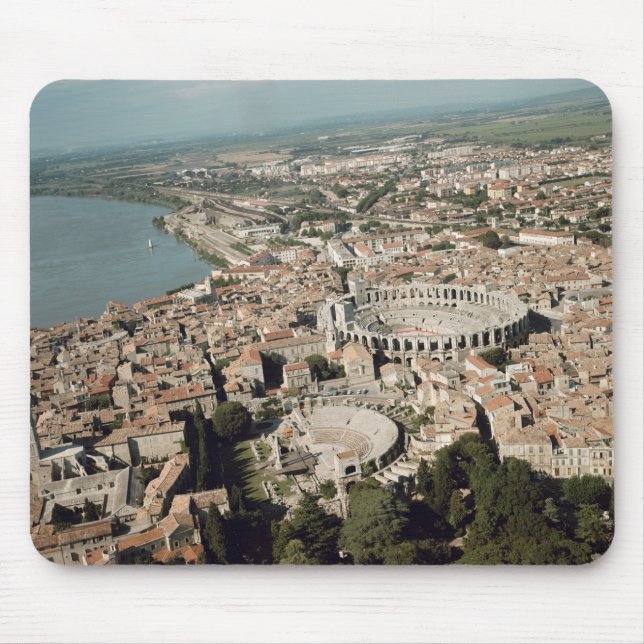 Tapis De Souris Vue aérienne de la ville avec (Devant)