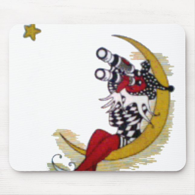 Tapis De Souris Vue cosmique : Elfe sur la lune aventure (Devant)