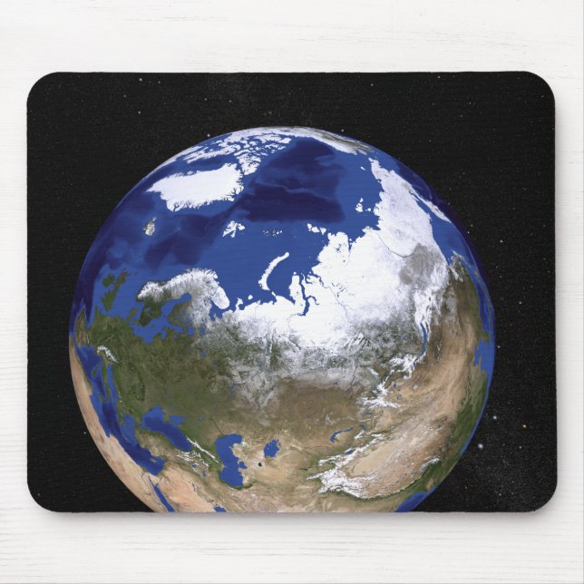 Tapis De Souris Vue de la Terre montrant la région arctique (Devant)