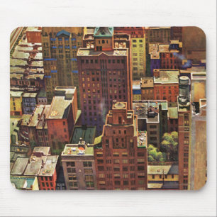 Tapis De Souris Vue de New York par John Falter