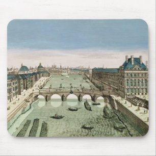 Tapis De Souris Vue de perspective de Paris du Pont royal