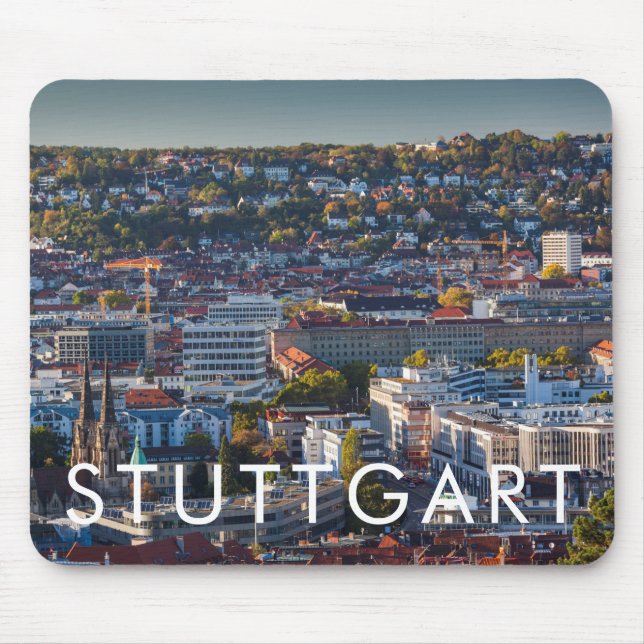 Tapis De Souris Vue dégagée sur la ville de Stuttgart (Devant)