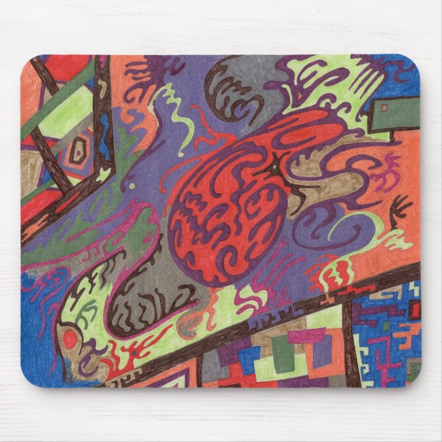 Tapis De Souris "Vue depuis le vaisseau spatial" Abstrait Mousepad (Devant)