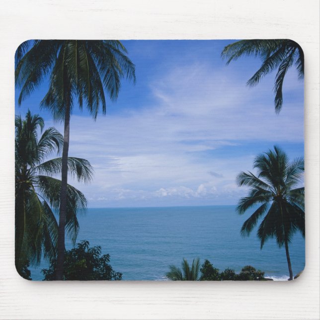Tapis De Souris Vue d'horizon d'océan de terre (Devant)