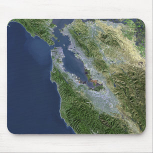 Tapis De Souris Vue satellite de San Francisco, la Californie