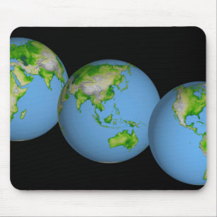 Tapis De Souris Vues topographiques du monde