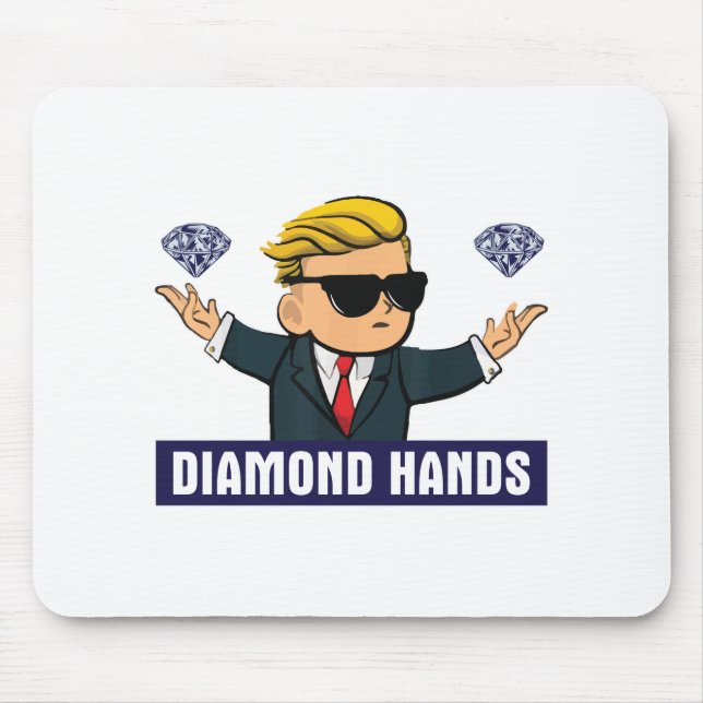 Tapis De Souris Wallstreetbets Hands Diamond Hands - WSB Stock Mar (Devant)