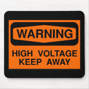Tapis De Souris warning high voltage