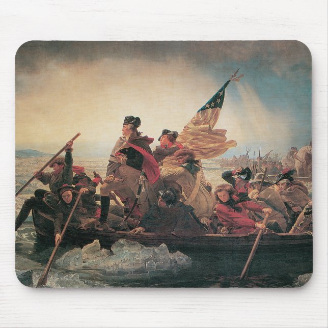 Tapis De Souris Washington traversant le Delaware par Emanuel Leut (Devant)