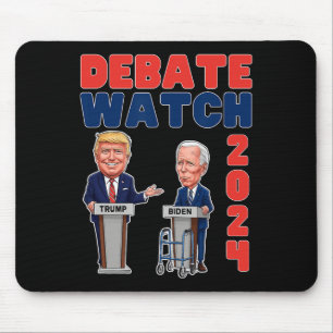 Tapis De Souris Watch Party 2024 - Trump Biden - Président - Elect