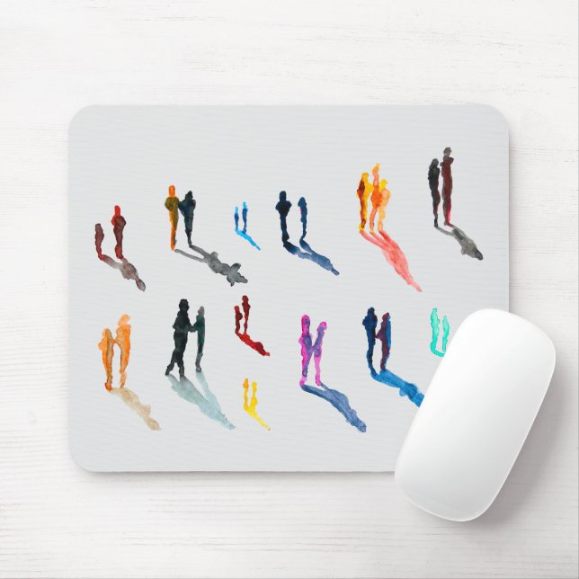 Tapis De Souris Watercolor personnes figure artistique (Avec souris)