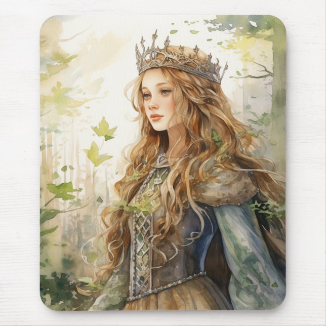Tapis De Souris Watercolour Forest Princess (Devant)