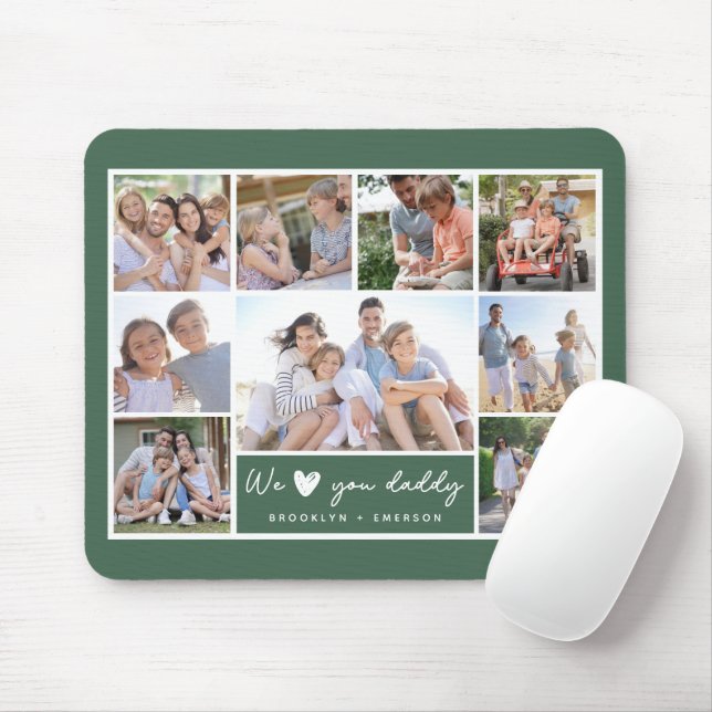 Tapis De Souris We ♥ You Daddy Photo Collage (Avec souris)
