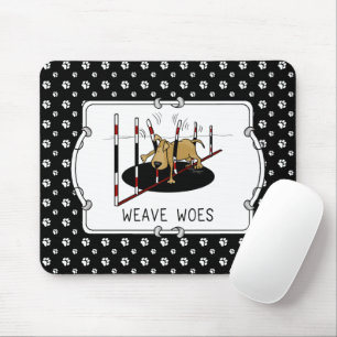 Tapis De Souris Weave Woes - agilité amusant coincé chien oops