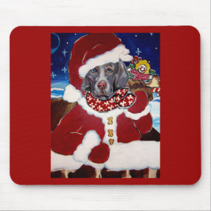 Tapis De Souris Weimaraner Père Noël
