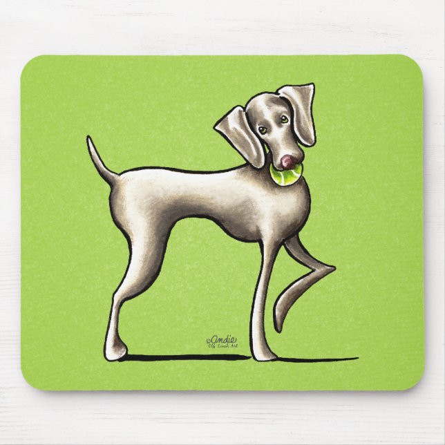 Tapis De Souris Weimaraner Tennis Pro (Devant)