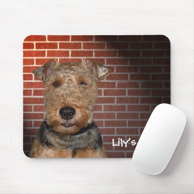 Tapis De Souris Welsh Terrier sur Brick Wall (Avec souris)