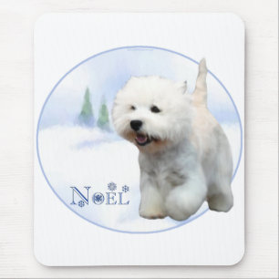 Tapis De Souris West Highland White Terrier Noel