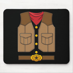 Tapis De Souris Western Cowboy Halloween Garçons Enfants