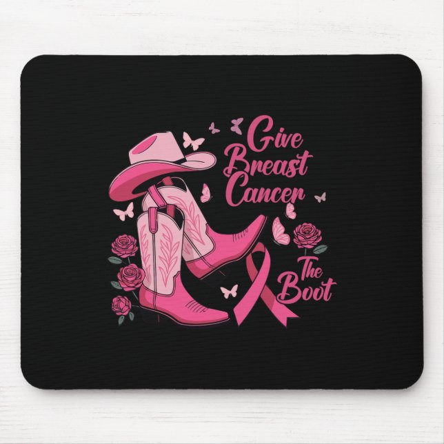 Tapis De Souris Western Cowgirl Donner Le Cancer Du Sein L'Acteur  (Devant)