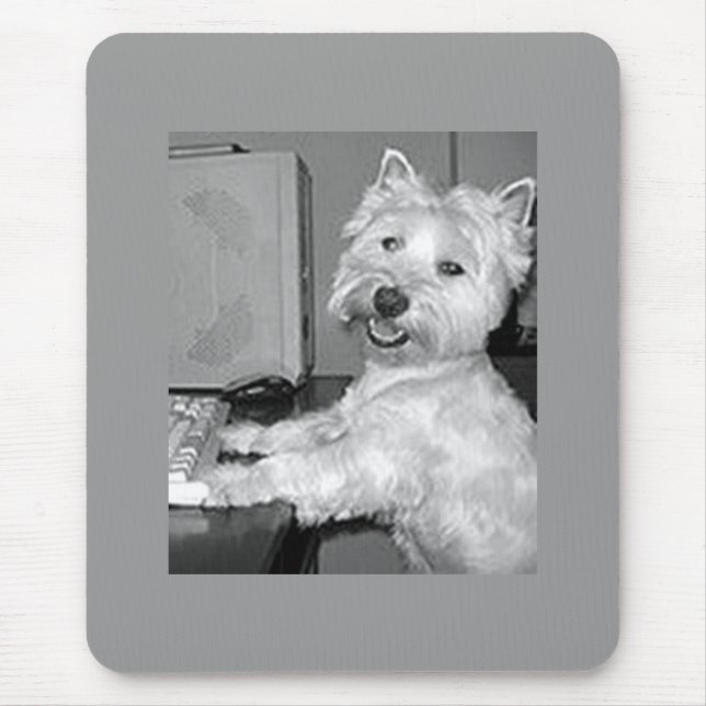 TAPIS DE SOURIS WESTIE AIME LE MOUSEPAD ORDINATEUR (Devant)