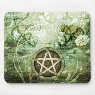 Tapis De Souris Wicca Rustica : Pentagramme de région boisée