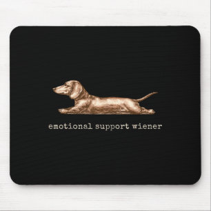 Tapis De Souris Wiener de soutien émotionnel Mème de chien drôle d
