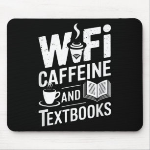 Tapis De Souris Wifi Caféine Et Manuels Scolaires 