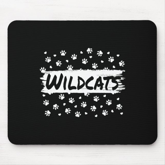Tapis De Souris Wildcats Mascot Esprit École Retour À L'École Pied (Devant)