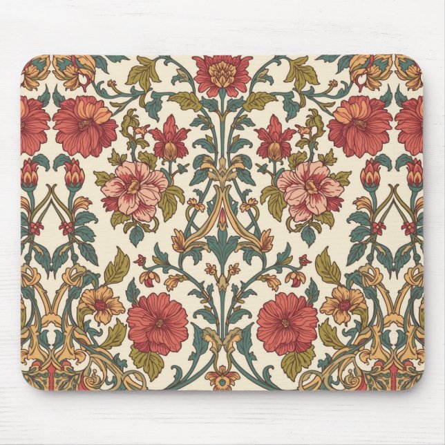 Tapis De Souris William Morris Antique Honeysuckle Floral Pattern (Devant)