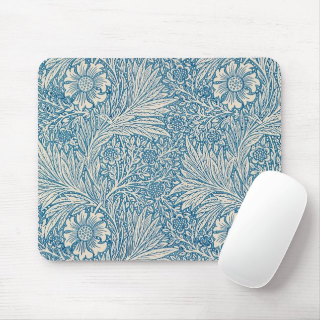 Tapis De Souris William Morris - Art Nouveau Blue Marigold (Avec souris)