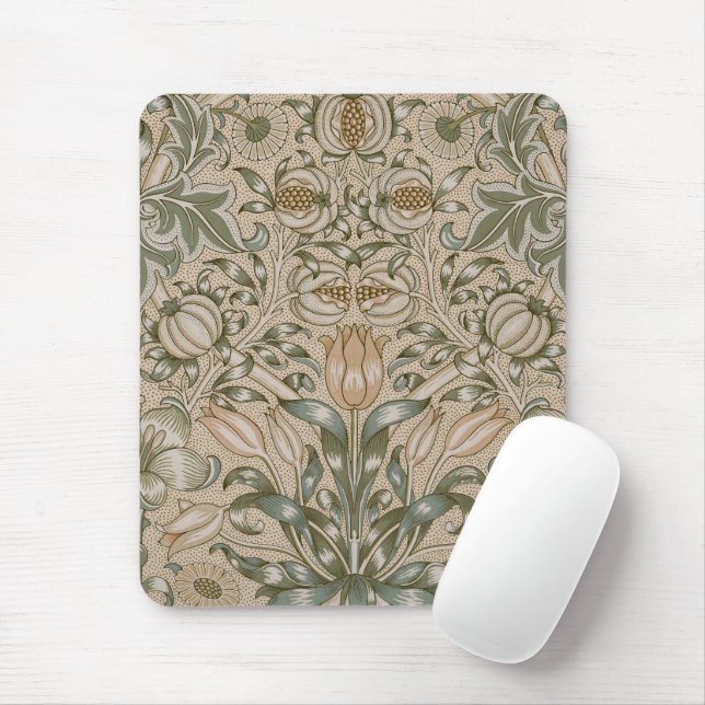 Tapis De Souris William Morris Lily et Motif de grenade (Avec souris)