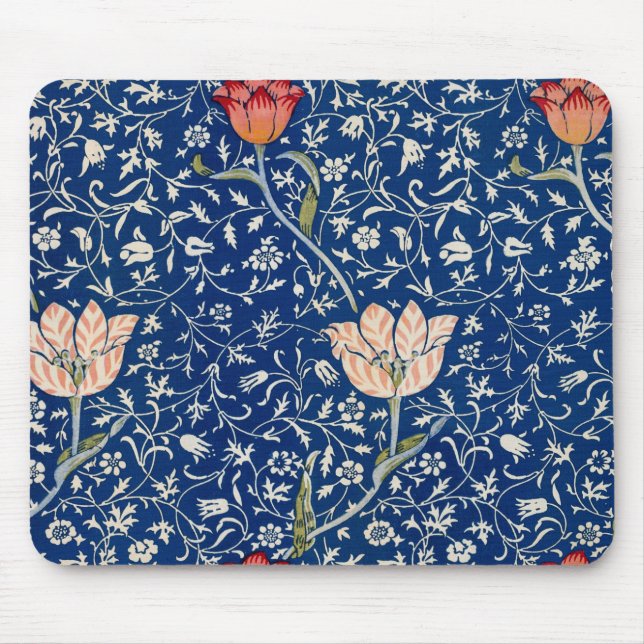 Tapis De Souris William Morris Medway Floral bleu (Devant)
