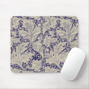 Tapis De Souris William Morris Motif Giroflée Bleu Antique