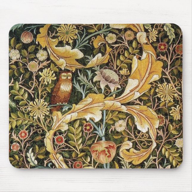 Tapis De Souris William Morris Owl et Acanthus (Devant)