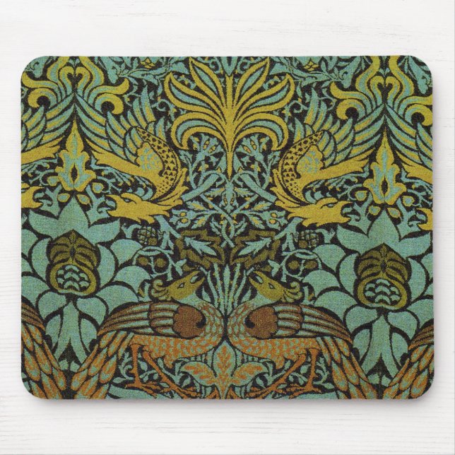 Tapis De Souris William Morris Peacock Dragon Fond d'écran (Devant)