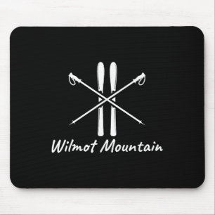 Tapis De Souris Wilmot Mountain Illinois Ski Ski Pôles Hiver V