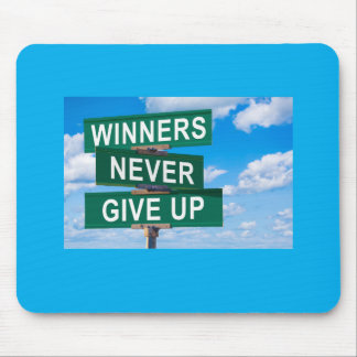 Tapis De Souris Winners Never Give Up Motivational Mouse Pad