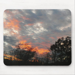 Tapis De Souris Winter Sunset Nature Paysage Photographie