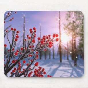 Tapis de souris Winterberry dans la glace